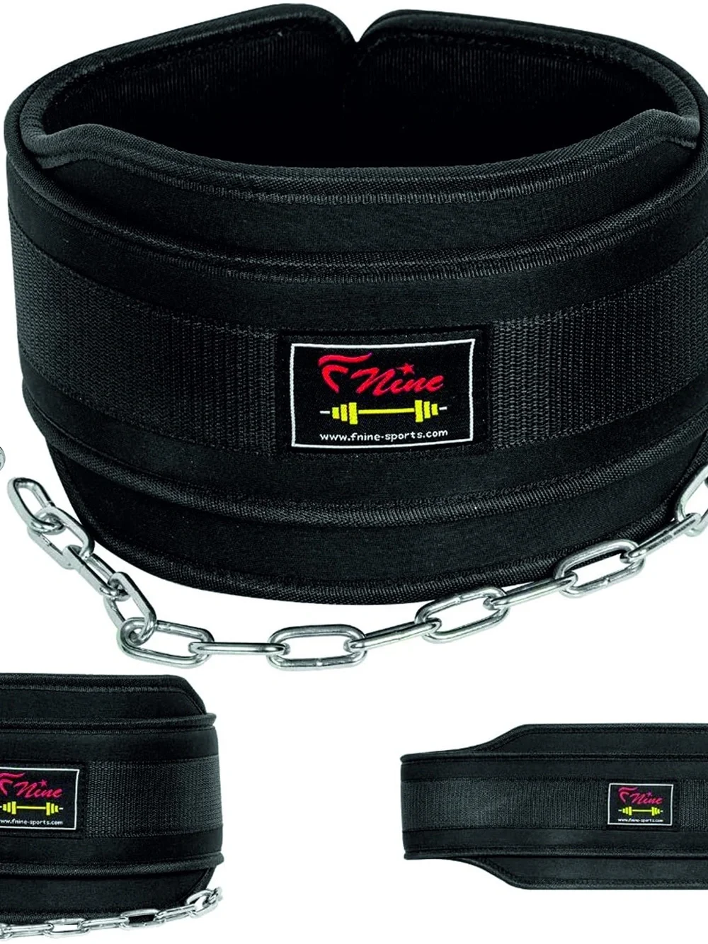 Black Heavy-Duty Dip Belt with Chain